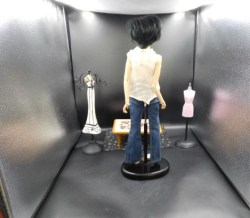 doug james white blouse jeans back